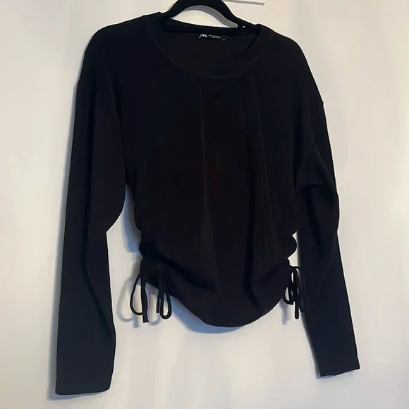Zara Textured Drawstring Longsleeve - Picture 2 of 3